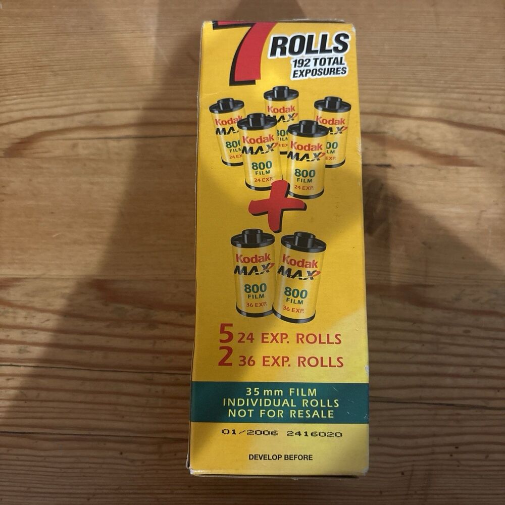 4 Rolls Kodak MAX 35mm Film 800 Expired 2006 Sealed - read all